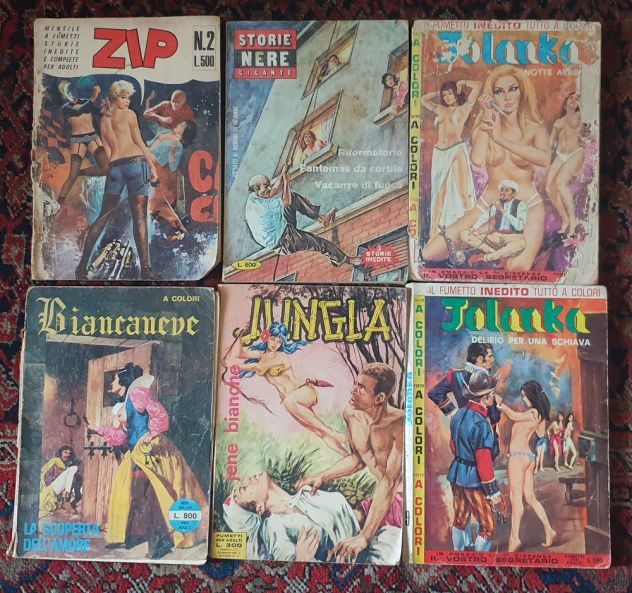 Lotto 6 fumetti grande formato anni '70 Jolanka Biancaneve ecc.