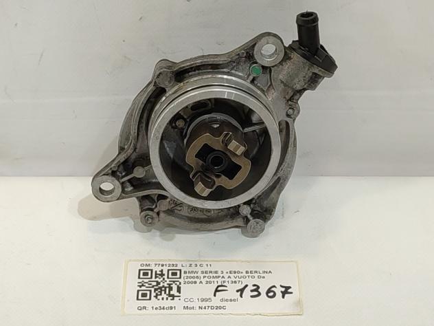 POMPA A VUOTO BMW Serie 3 E90 Berlina 7791232 N47D20C diesel 1995 (0508)