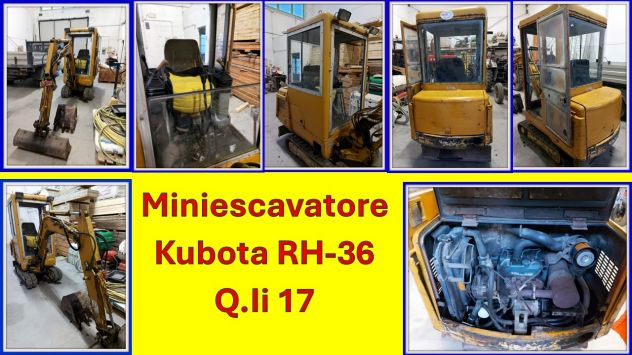 Miniescavatore Kubota RH-36 da Q.li 17