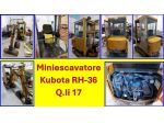 Miniescavatore Kubota RH-36 da Q.li 17