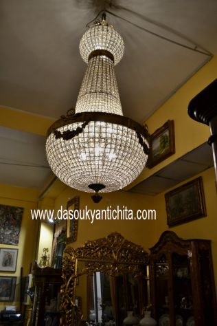 Lampadario 160 cm. stile Impero a mongolfiera - Foto 5