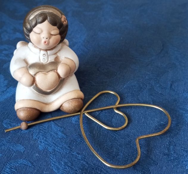 THUN Portafoto Angelo Bimbo Cuore in Ceramica Originale THUN - Foto 9