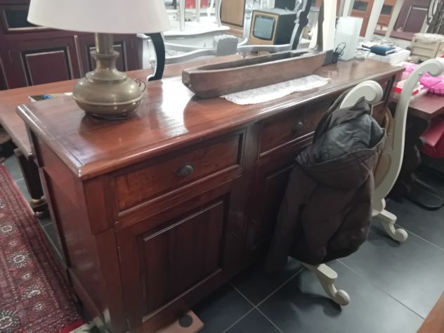 PARTICOLARE ELEGANTE CREDENZA DI ANTIQUARIATO FRANCESE PROVENZALE IN NOCE - Foto 5