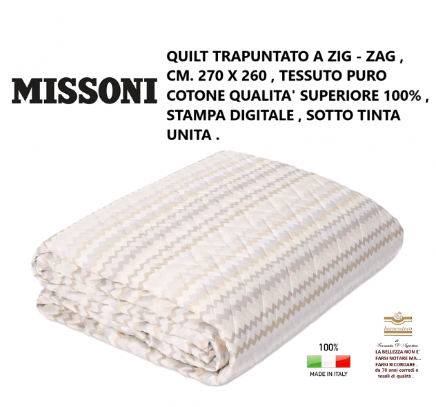 Quilt copriletto Missoni matrimoniale 2 varianti - Foto 4