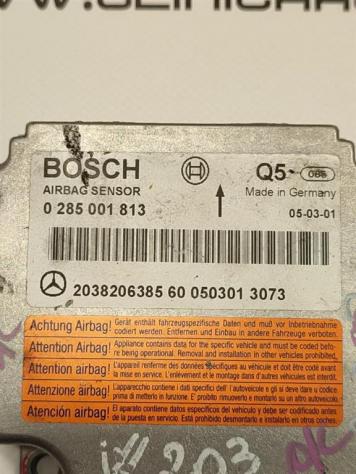 CENTRALINA AIRBAG MERCEDES Classe C Berlina W203 0285001813 2038206385 (0004) - Foto 2