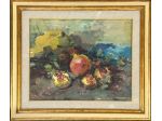 Francesco Bausi pittore quadro olio su tela Natura morta con frutta