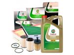 Kit Tagliando Castrol 4 Filtri + 5L Olio 5W30 LL per Golf V 1.9 2.0 TDI