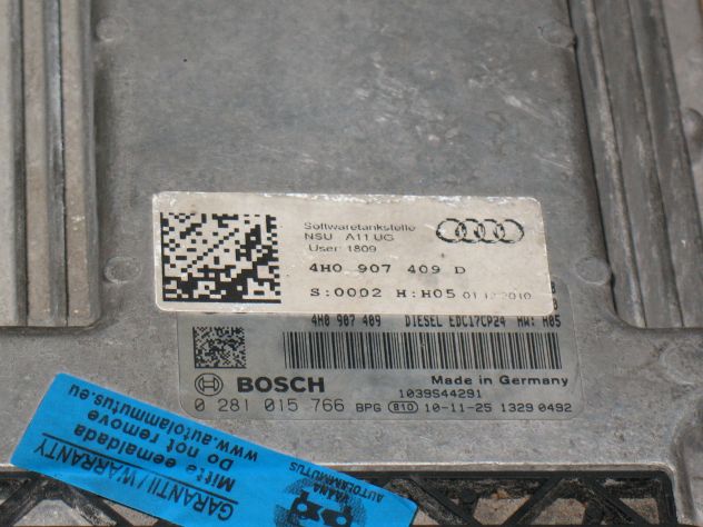 0281015766 ECU AUDI Q7 A8 HW05 0281015766 EDC17CP24 4H0907409 - Foto 2