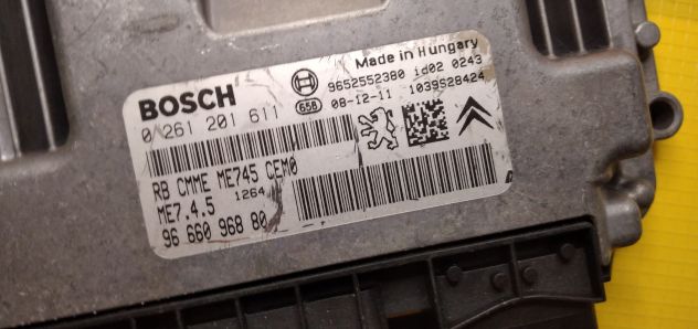 Centralina ECU Citroen Berlingo dal 2008 al 2018 Cod 0261201611 - Foto 5