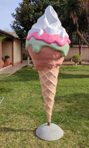 Insegna pubblicitaria per glateria: Cono gelato in vetroresina - Foto 6