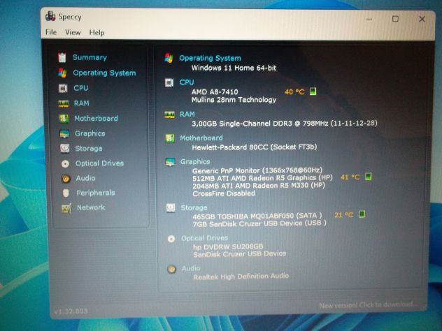 NOTEBOOK HP 15-AF032NL SCHERMO DA 15,6 POLLICI WINDOWS 11 - Foto 9