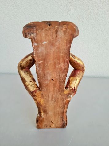 Antico busto Cariatide in legno dorato - Foto 2