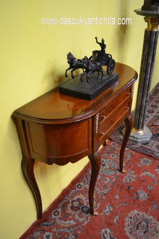 Console in noce mezzo giro stile Luigi XV - Foto 8
