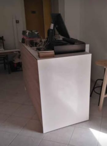 Raffinato bancone in acciaio smaltato bianco - Foto 2