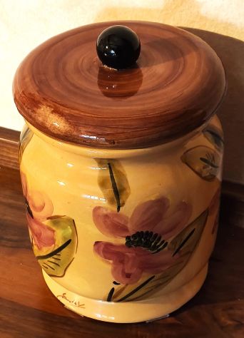 VASO CON DECORI FLOREALI ANNI 90. - Foto 3