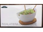 Insalatiera con base e posate in legno marca “La Porcellana Bianca”