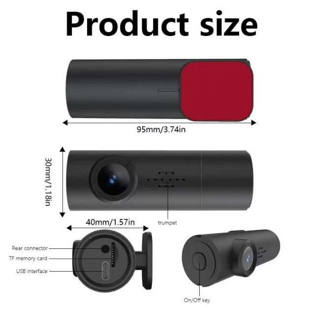 Dash Cam auto WiFi 1080P notturna parcheggio 24h (DECA-ONE) - Foto 7