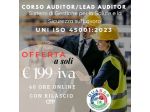 Auditor/Lead Auditor Sistemi di Gestione Sicurezza ISO 45001 (40 ore online)