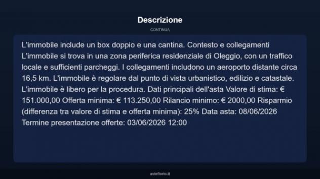 Immobile in asta di 95 m², box auto doppio in vendita a Oleggio - Foto 13