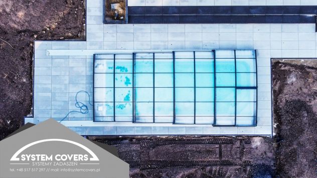 Tettoie e Coperture per Piscine, Copertura telescopica per Piscina 4,2x8,5x0,6m - Foto 3