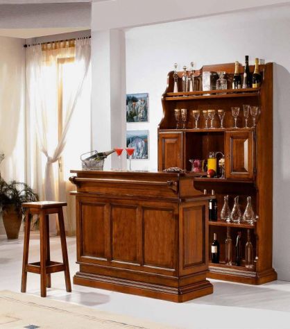 SALA BAR ARTE POVERA IN LEGNO MASSICCIO DI PIOPPO