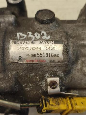 COMPRESSORE A/C CITROEN C3 Pluriel 9655191680 8HZ diesel 1398 (03) - Foto 2
