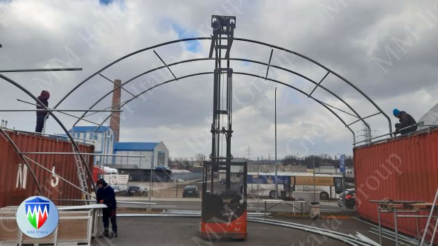 Coperture a arco su container - new jersey 10 x 12 x 6,2 mt - Foto 10