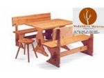 Set Panche e Tavoli Per Birrerie Bar Pub Ristorante cod 054 cm 130 Nocciola Bio