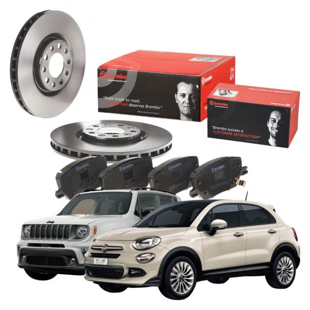 Dischi e Pastiglie Freno Anteriori Brembo per Fiat 500X e Jeep Renegade 305 mm