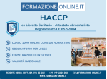 CORSO ONLINE ALIMENTARISTA - ATTESTATO HACCP - URBINO