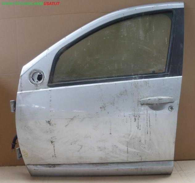 PORTA ANT.S. ARGENTO C/ALZ. (Goc.Res.)  Carrozzeria  Lamierati esterni  Porte  Porta ant. sx. DACIA - SANDERO - 01-07-2008 - 01-12-2012