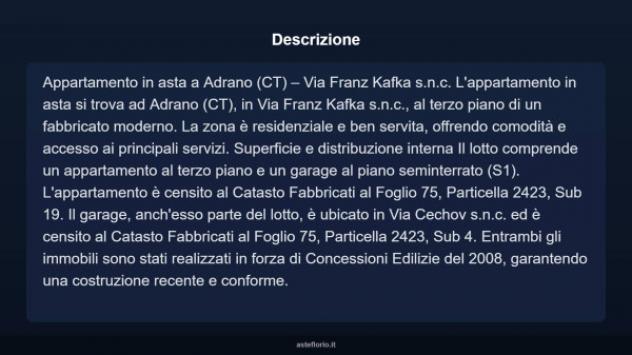 Immobile in asta di 80 m², box auto in vendita a Adrano - Foto 3