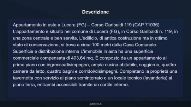 Immobile in asta di 403 m² con più di 5 locali in vendita a Lucera - Foto 9
