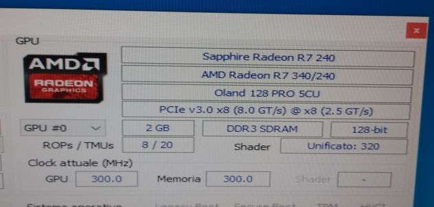 Scheda grafica AMD Sapphire R7 240 hdmi vga DVI 2 GB pci express testata - Foto 4
