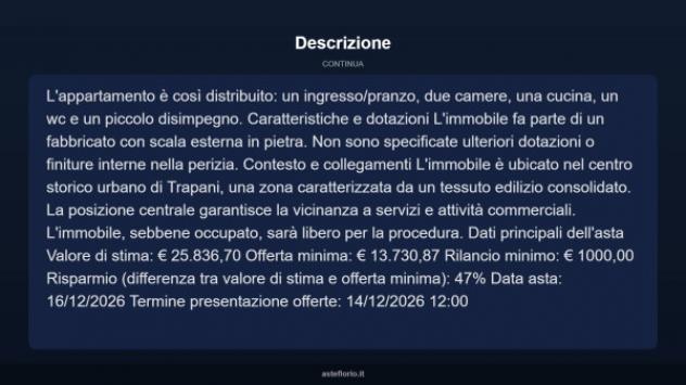 Immobile in asta di 53 m² in vendita a Trapani - Foto 15