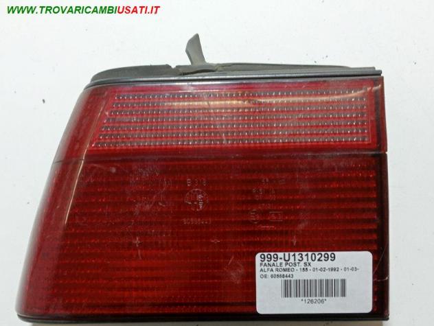 FANALE POST. SX 999-U1310299 Parti elettriche  Fanaleria  Fanali  Fanale post. sx. ALFA ROMEO - 155 - 01-02-1992 - 01-03-1995, ALFA ROMEO - 15
