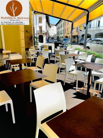 Set Biella Sedie Polipropilene E Tavoli HPL Per Arredo Bar Pub Interno Esterno - Foto 6