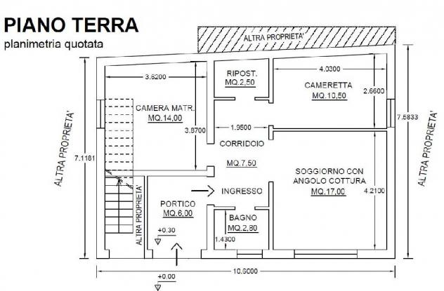CASA SEMI INDIPENDENTE di 3 vani e di 70 mq (CARRARA) rif. V-FOSS - Foto 2