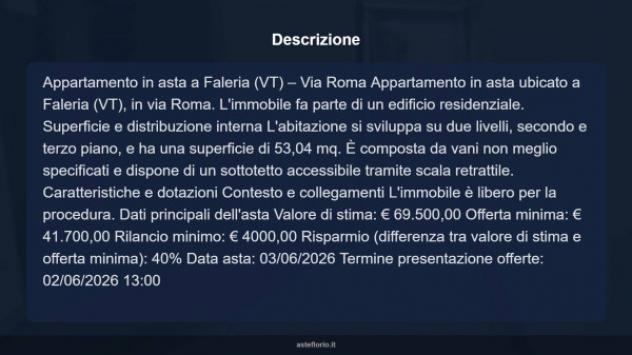 Immobile in asta di 53 m², box auto in vendita a Faleria - Foto 12
