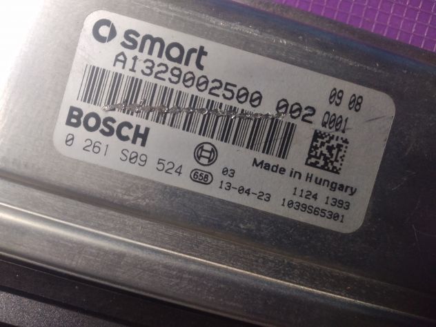 ECU SMART Fortwo 1.0 Mhd Cabrio BOSCH 0261S09524 A1329002500 Centralina 0261S09 - Foto 7