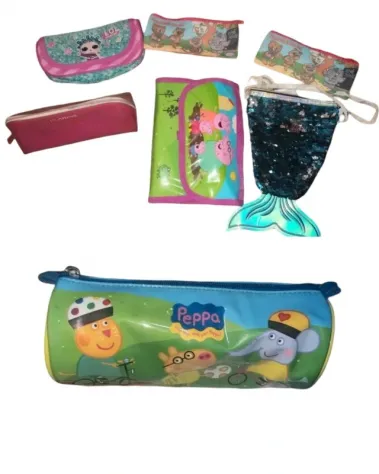 lotto 6 astucci e 1 borsetta gira brilla. 2 astucci peppa pig 2 astucci morbidi
