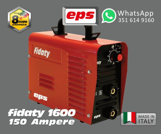 Saldatrice INVERTER Fidaty 1600 MMA-TIG EPS 8 anni di GARANZIA