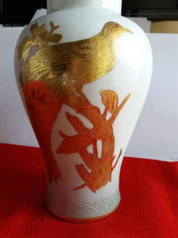 Vaso porcellana ( l'uccello del paradiso ) - Foto 6