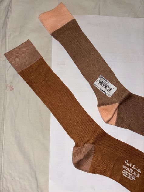 2 PAIA DI CALZE NUOVE FINO A MEZZO POLPACCIO DA UOMO FIRMATE”PAUL SMITH”MADE IN - Foto 5