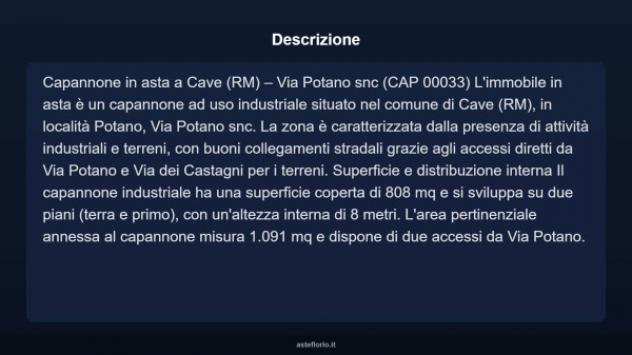 Immobile in asta di 808 m² in vendita a Cave - Foto 6