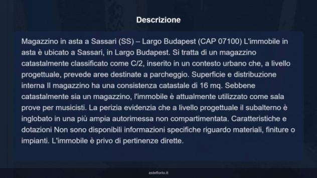 Immobile in asta di 16 m² in vendita a Sassari - Foto 4
