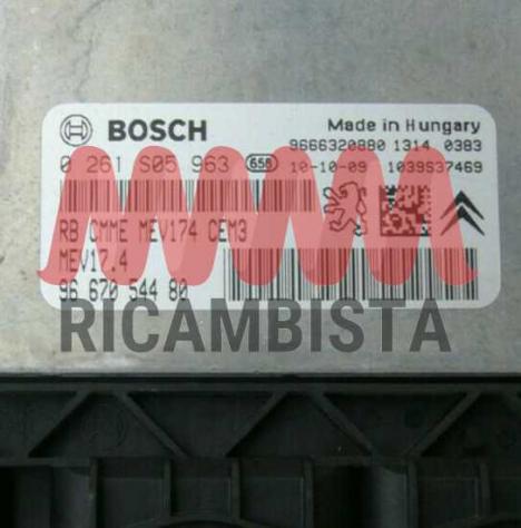 0261S05963 9667054480 Citroen C3 1.6 centralina motore Bosch - Foto 2