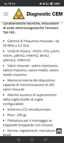 Misuratore di onde elettromagnetiche Tenmars - Foto 2