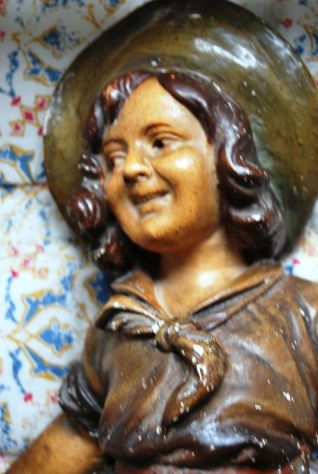 Statuetta in gesso decò a colori h 45 - Foto 9
