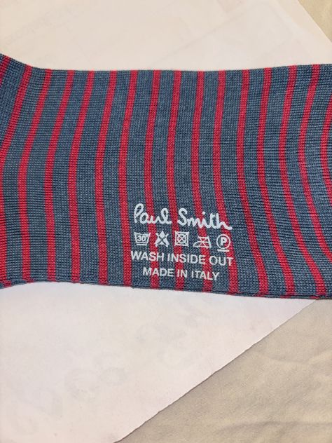 CALZE NUOVE CON CARTELLINO UOMO FIRMATE ORIGINALI”PAUL SMITH”MADE IN ITALY - Foto 5